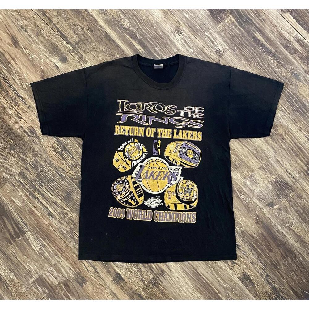 2009 Los Angeles Lakers Lord Of The Rings Double Sided Shirt Mens Large